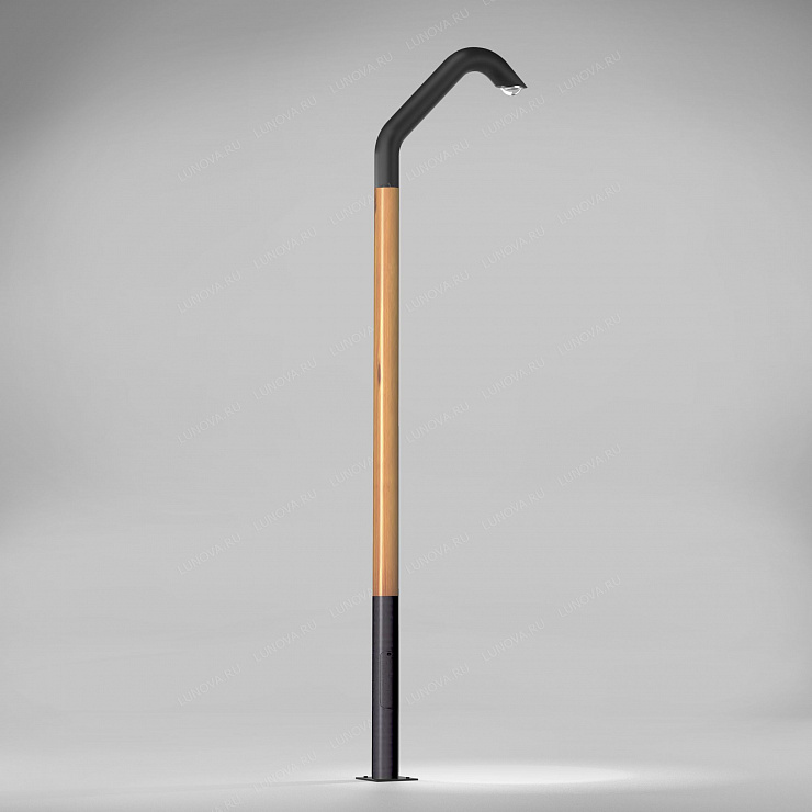 Декоративный парковый фонарь Bent wood деревянный
